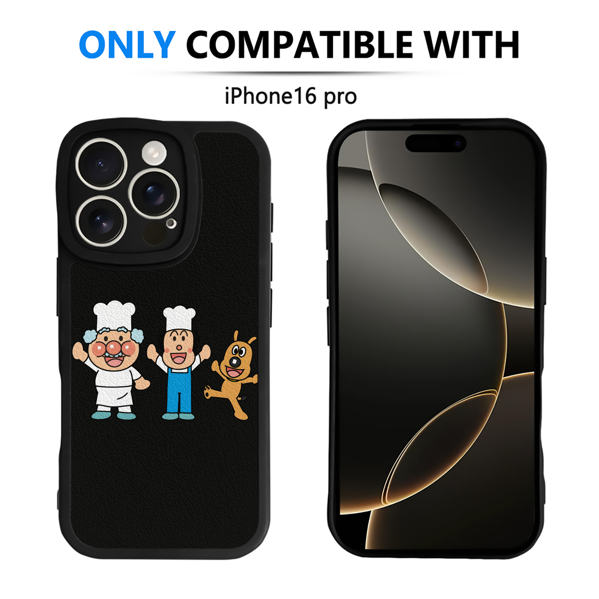 （画像用） アンパンマン Anpanman 【iPhone 16シリーズ対応】シリコンスマホケース（レザー調） 材質：シリコン